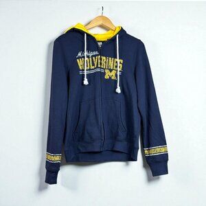 Michigan Wolverines Zip Hoodie Medium Navy NWT NCAA Womens Jacket